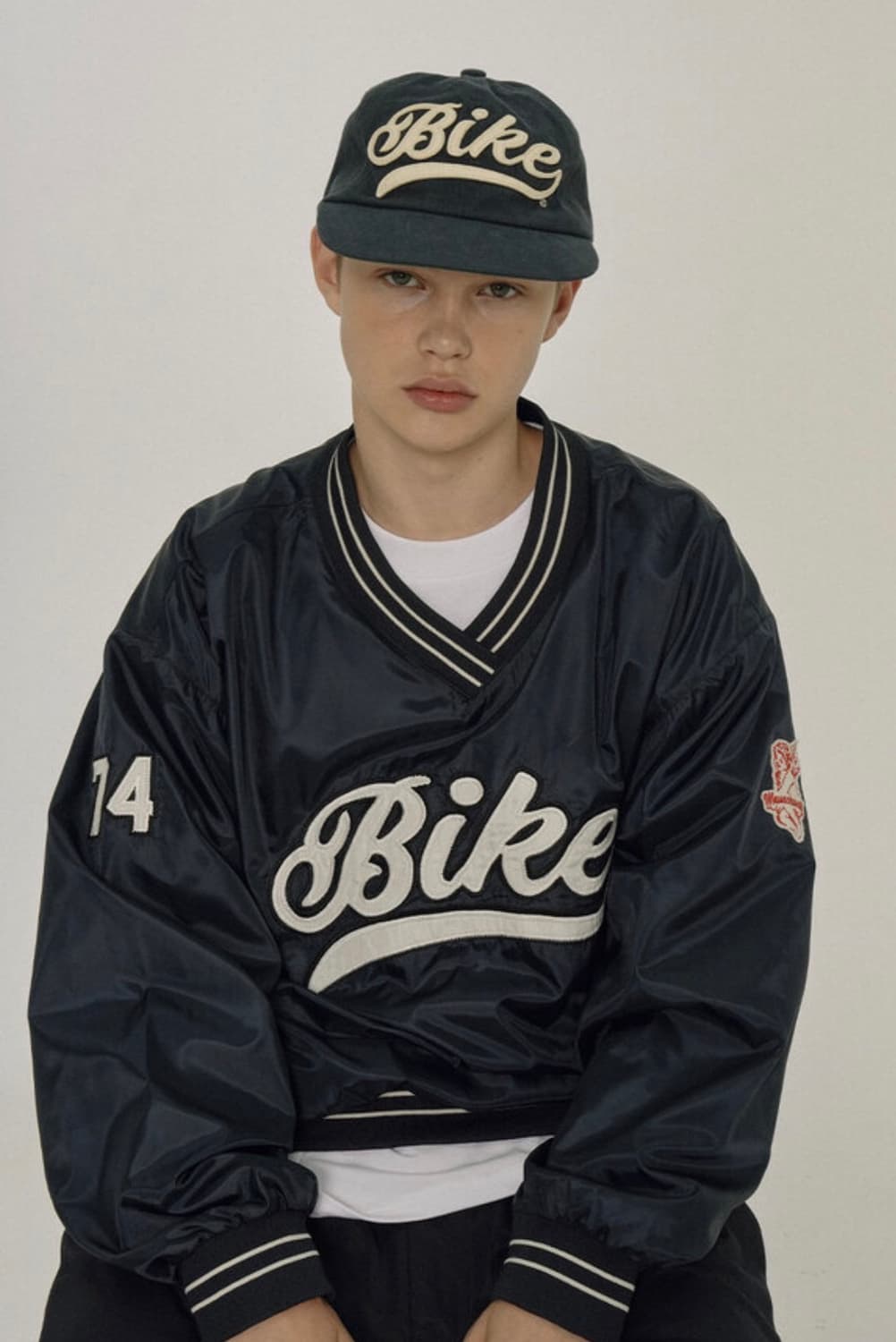 BIKE 타일 6패널 로고 볼캡 네이비 상품이미지2