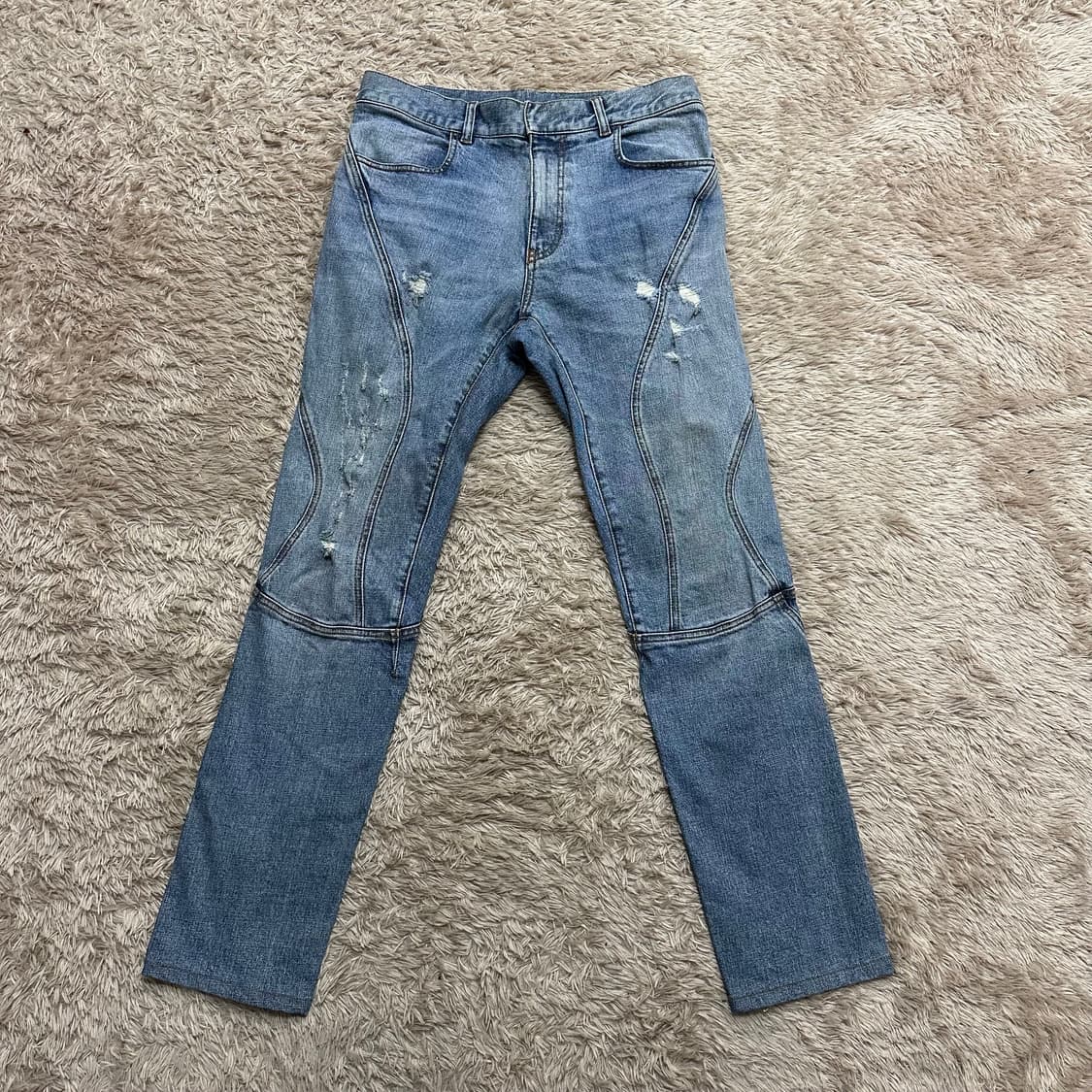 페이스커넥션 슬린핏 스톤워싱 데님팬츠 상품이미지1