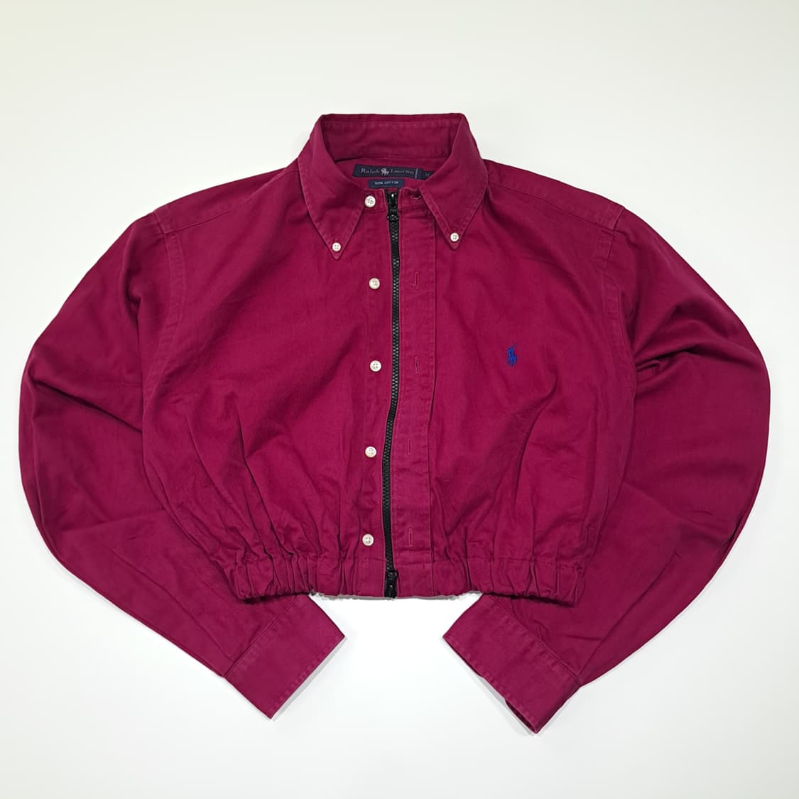 CL789 FREE 폴로 90s 말레이시아판 퍼플 리메이크 크롭 집업  상품이미지1