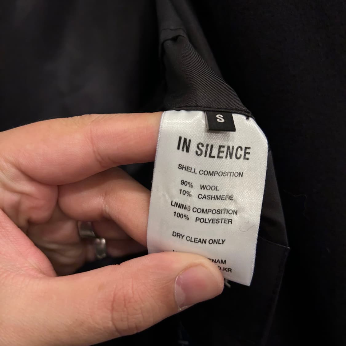 인사일런스 케시미어블랜드 울 더블버튼 롱코트 상품이미지4