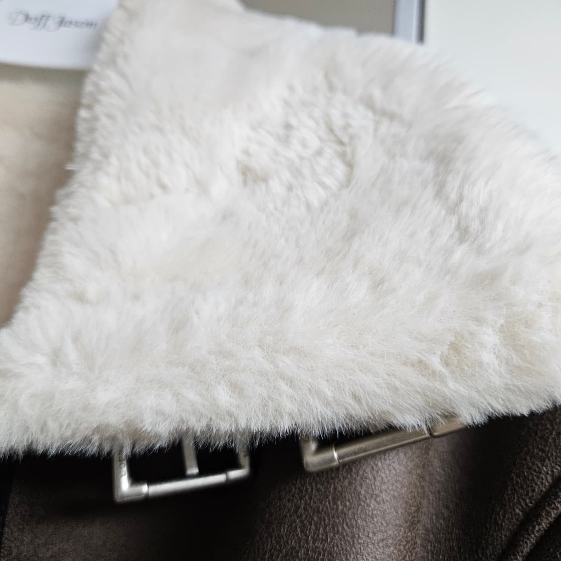 도프제이슨 무스탕 하이넥 레더 무톤 자켓 브라운 2xl xxl 상품이미지3