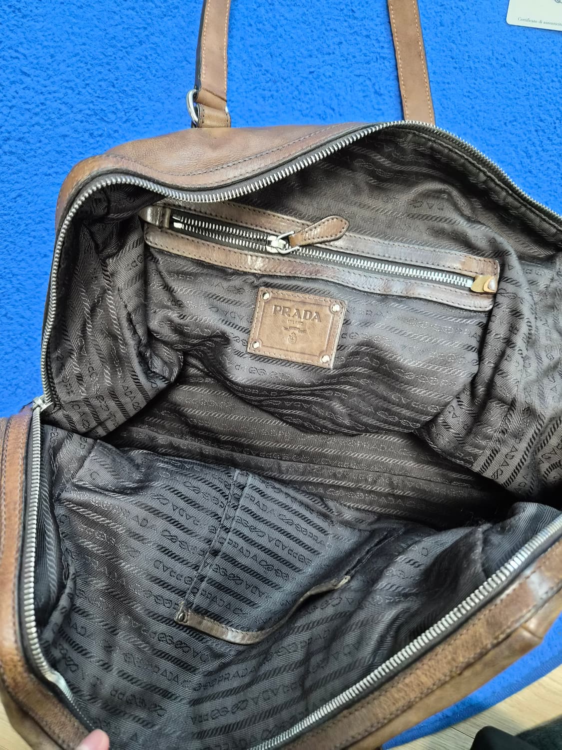 빈티지 프라다 브라운 토트/더플백 상품이미지3