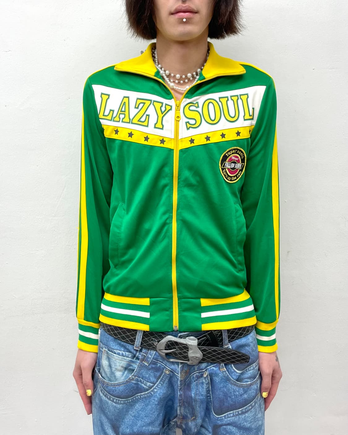  Lazy Soul Retro Green Track Top 상품이미지1