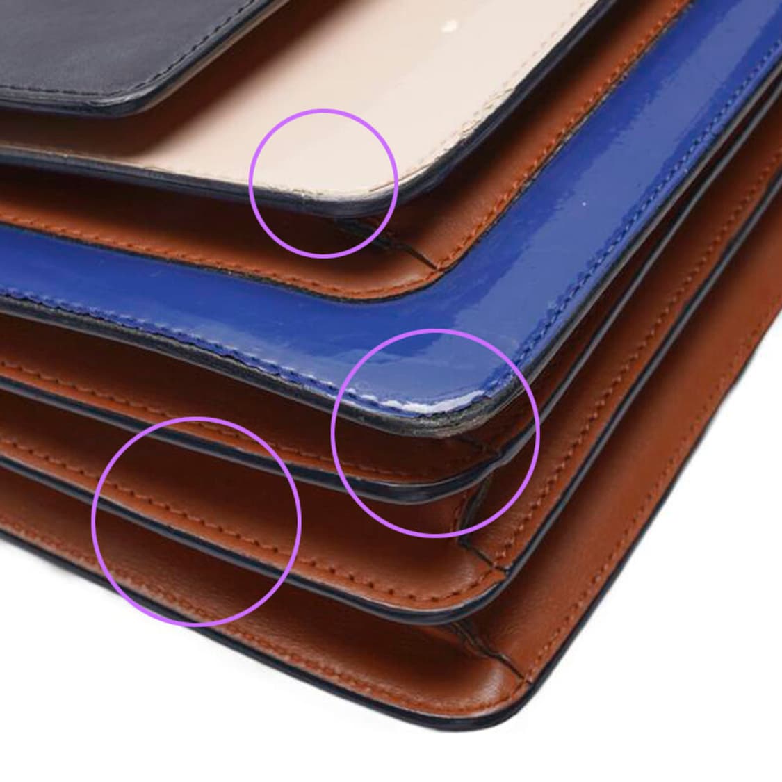 (중고) 마르니 멀티컬러 카프스킨 트렁크 미듐 숄더백 상품이미지10