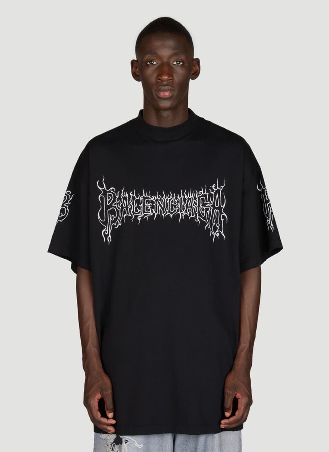 발렌시아가 다크웨이브 오버사이즈 티셔츠 블랙 2사이즈 상품이미지1