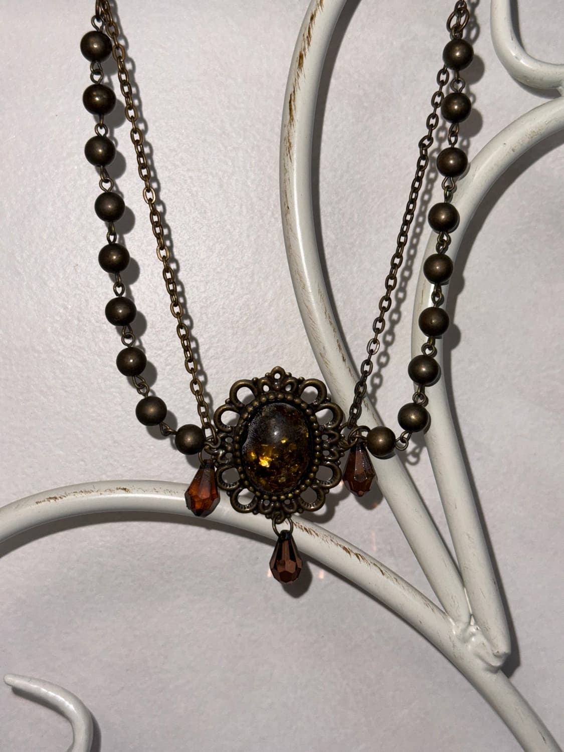 Bold antique beads chain layered 목걸이 상품이미지3