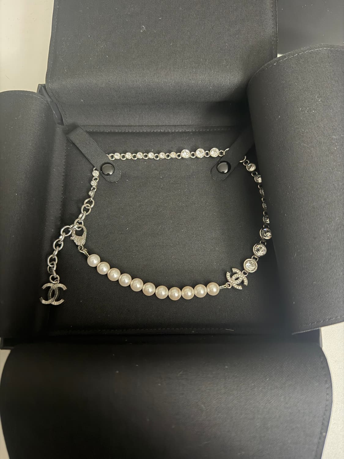 샤넬네클리스 메탈 글라스 진주목걸이 상품이미지2