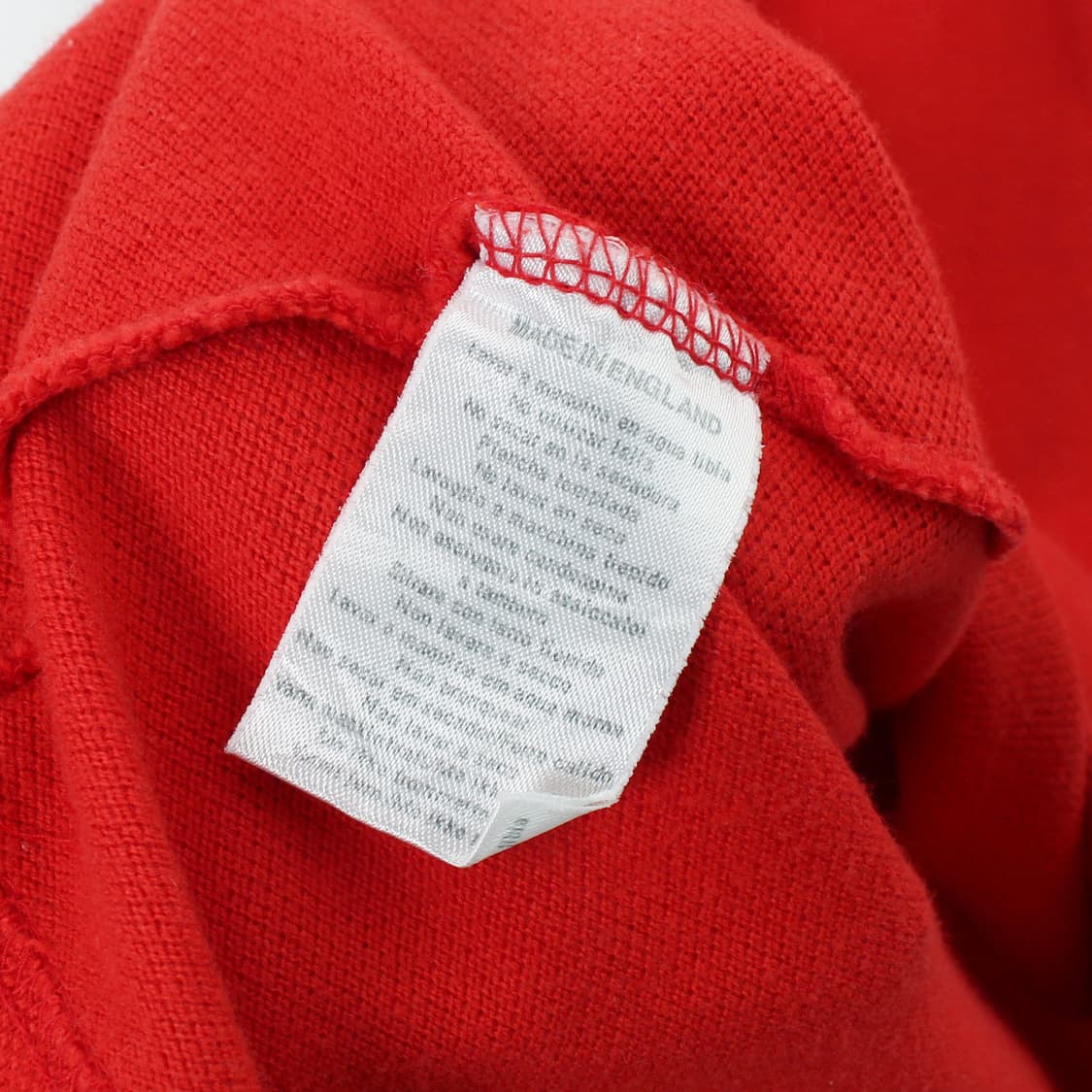 버버리 BURBERRY 90s 빈티지 자수 레드 pk셔츠 카라티셔츠 상품이미지7