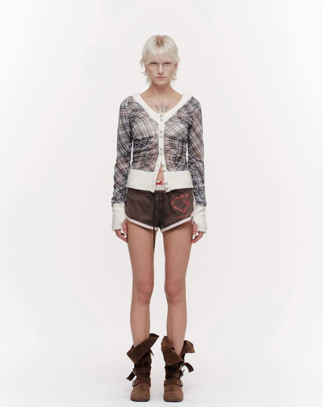 2000아카이브스 매쉬 가디건 그레이 상품이미지2