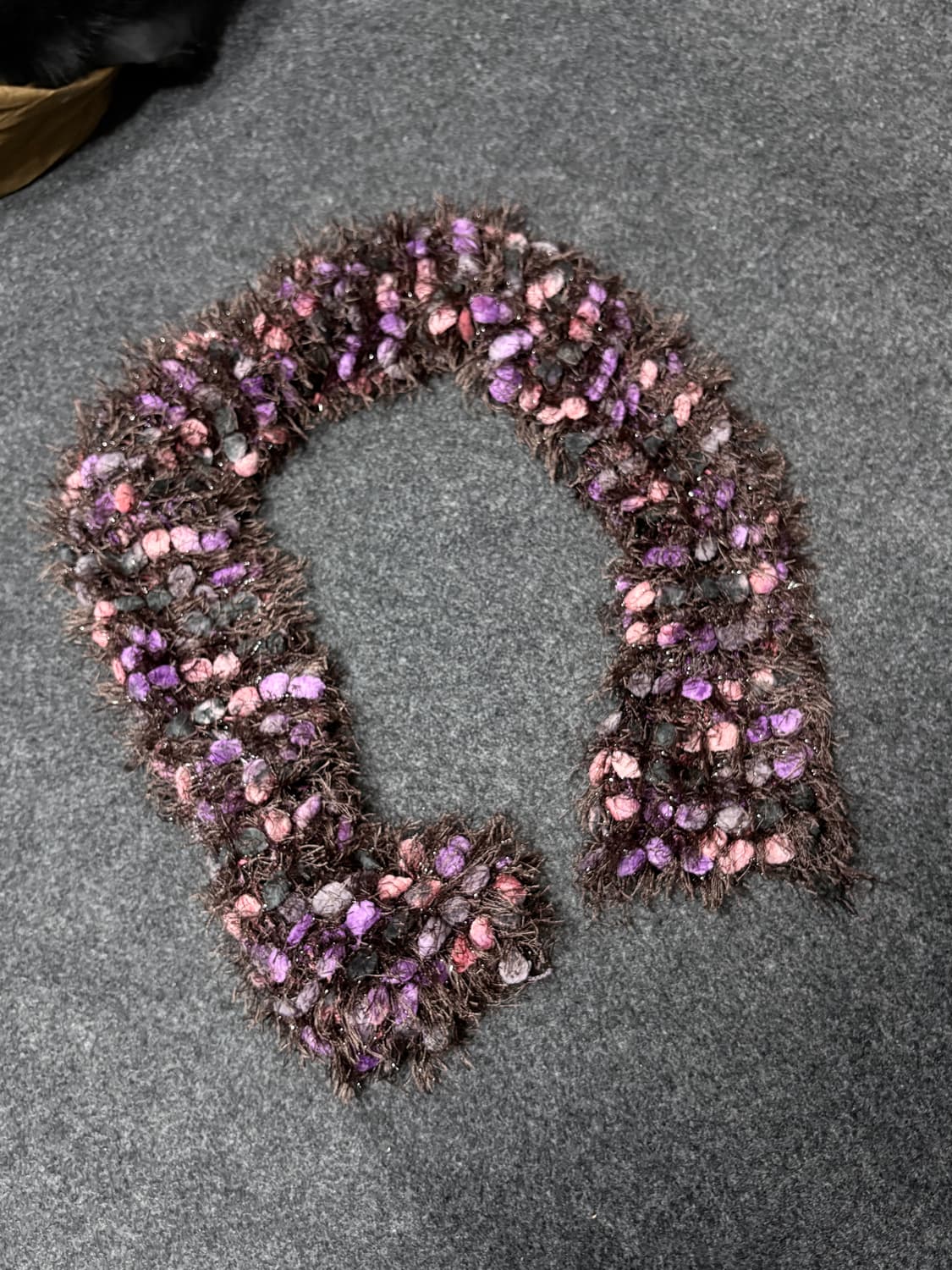 Vintage Enthic floral fur scarf 상품이미지2