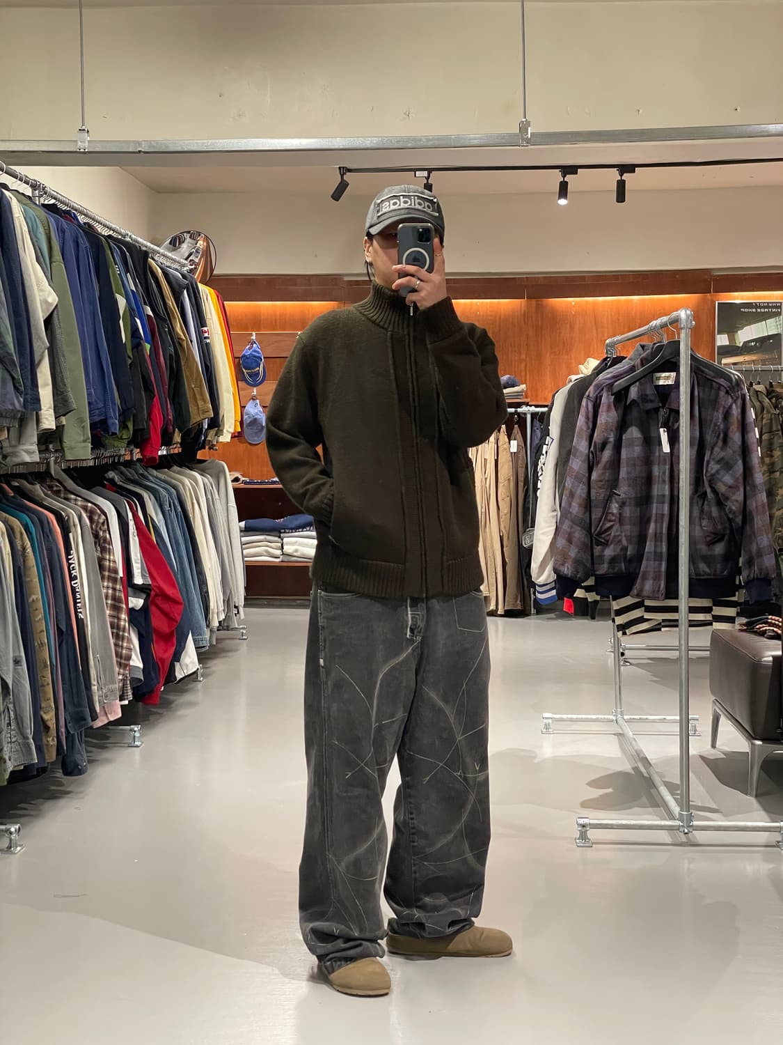 빈티지 니트 집업 상품이미지2