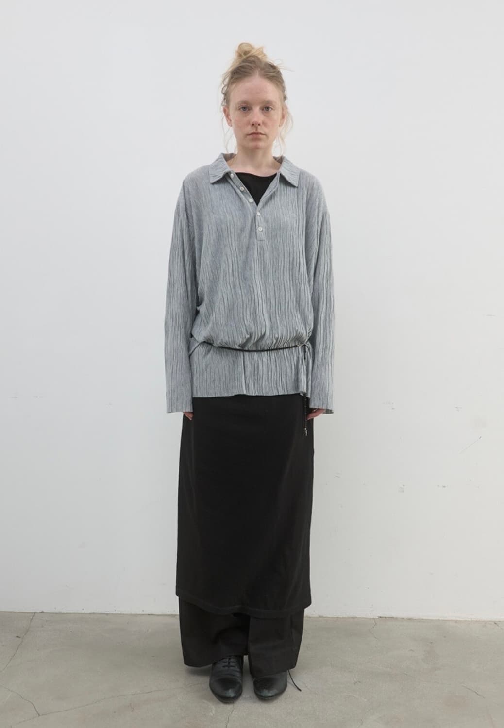 낫띵에브리띵 티셔츠 wrinkle collared top 상품이미지1