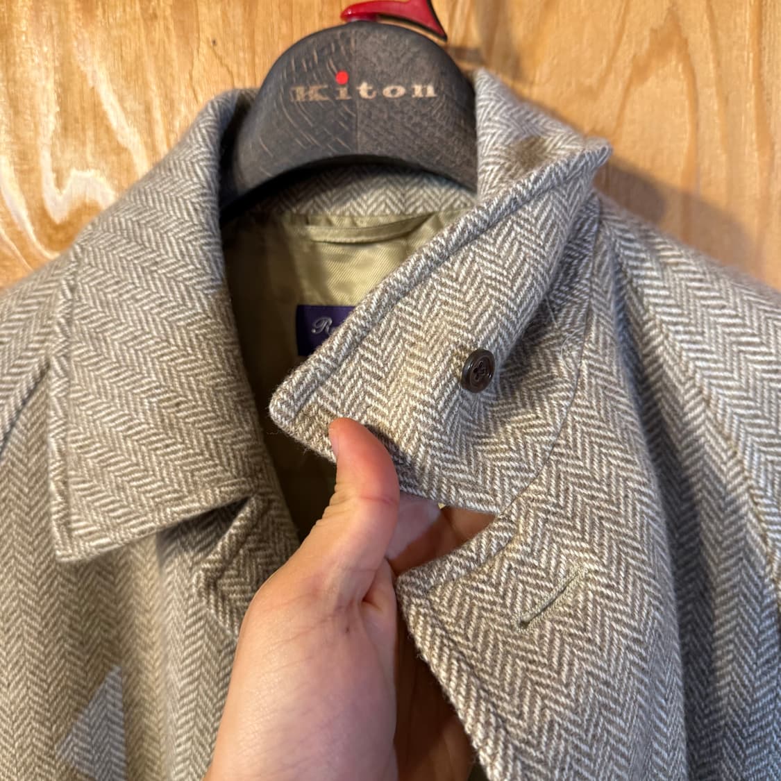 랄프로렌 퍼플라벨 울 발마칸 벨티드 코트  상품이미지5