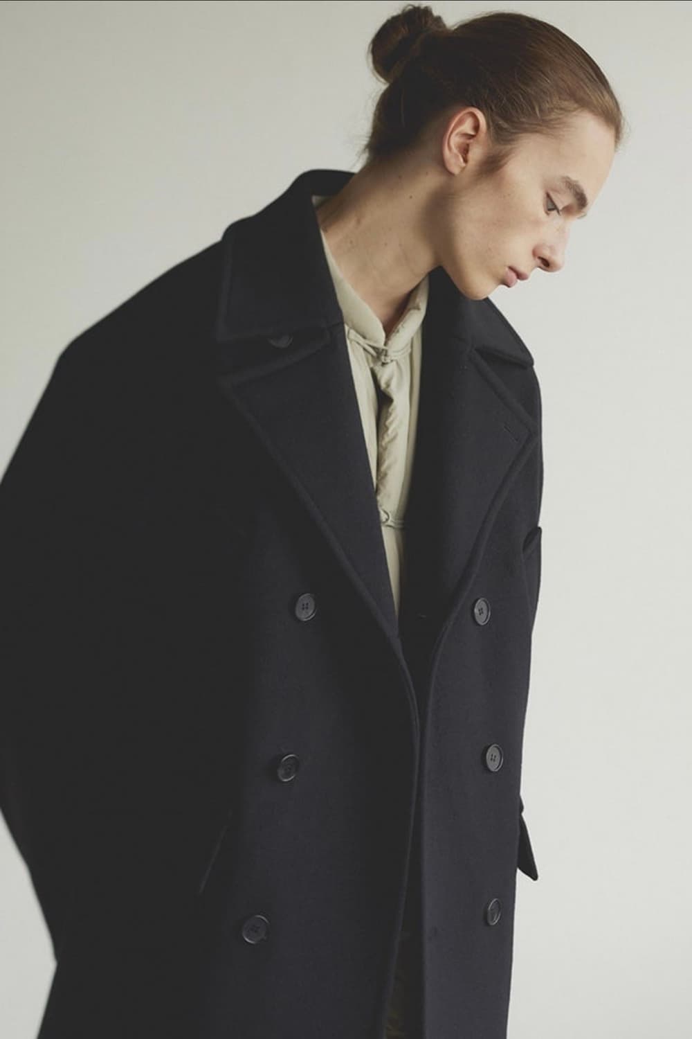 아트이프액츠 오버사이즈 피코트 네이비 L 상품이미지3