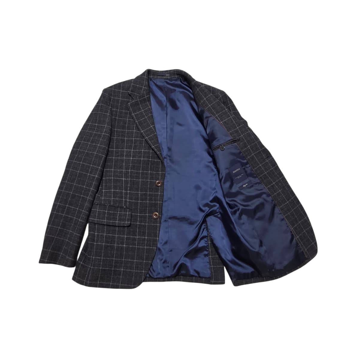 Ziozia 지오지아 빈티지 울 체크 엘보 패치 블레이저  상품이미지2