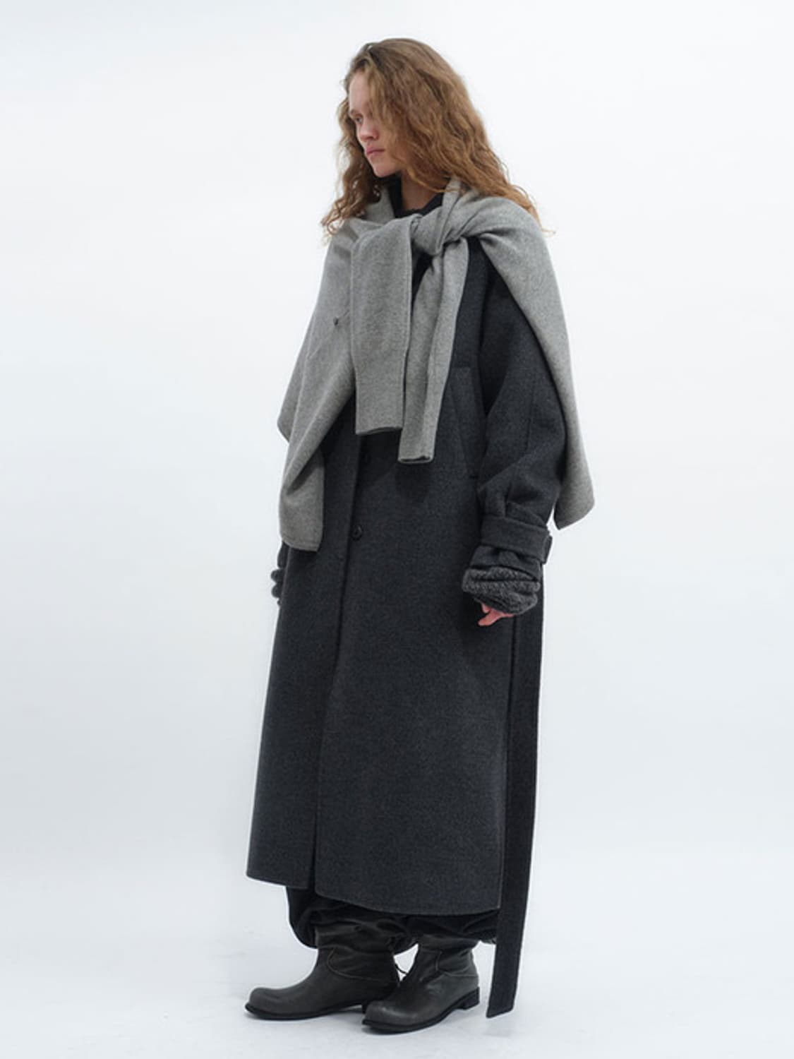 Repos Wool Raglan Handmade Coat Charcoal 상품이미지3