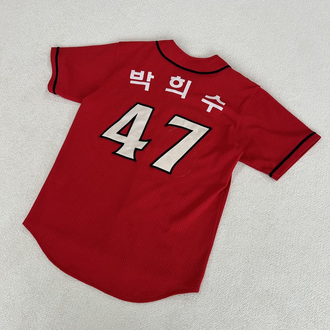 Sk와이번스 박희수 47번 빨간색 야구 유니폼 m 상품이미지4