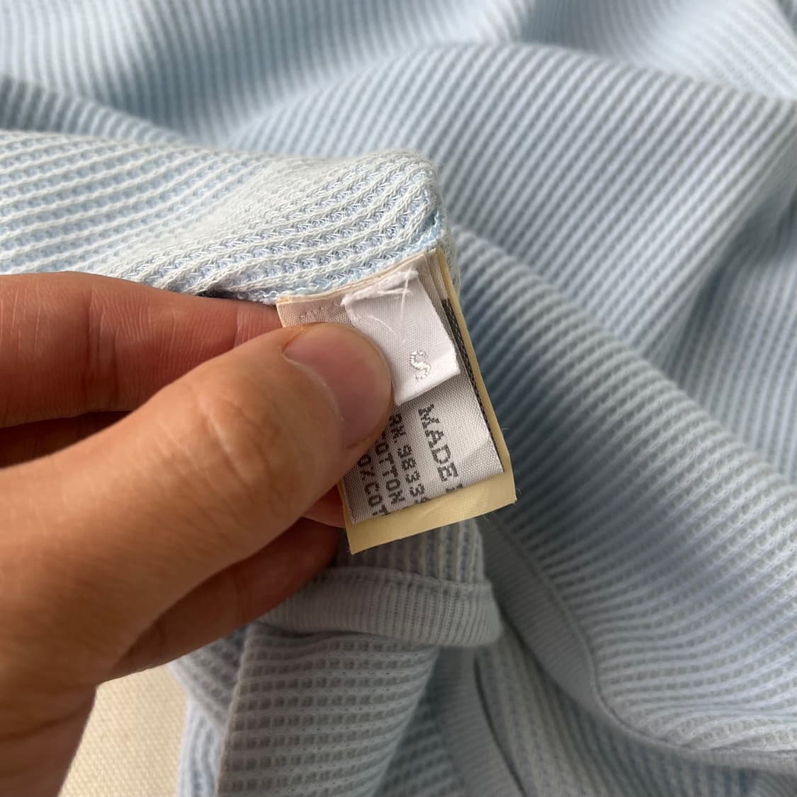 00s 미우미우 미우치아 프라다 와플 크롭 티셔츠 상품이미지5