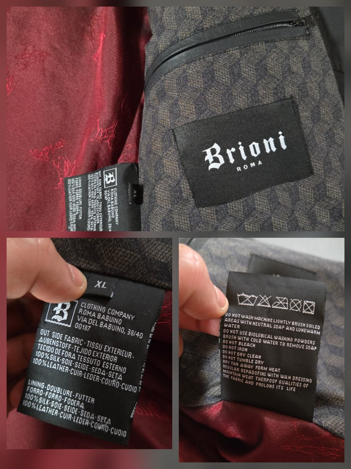 브리오니 레더 퀼팅 자켓 블레이저 M L 상품이미지10