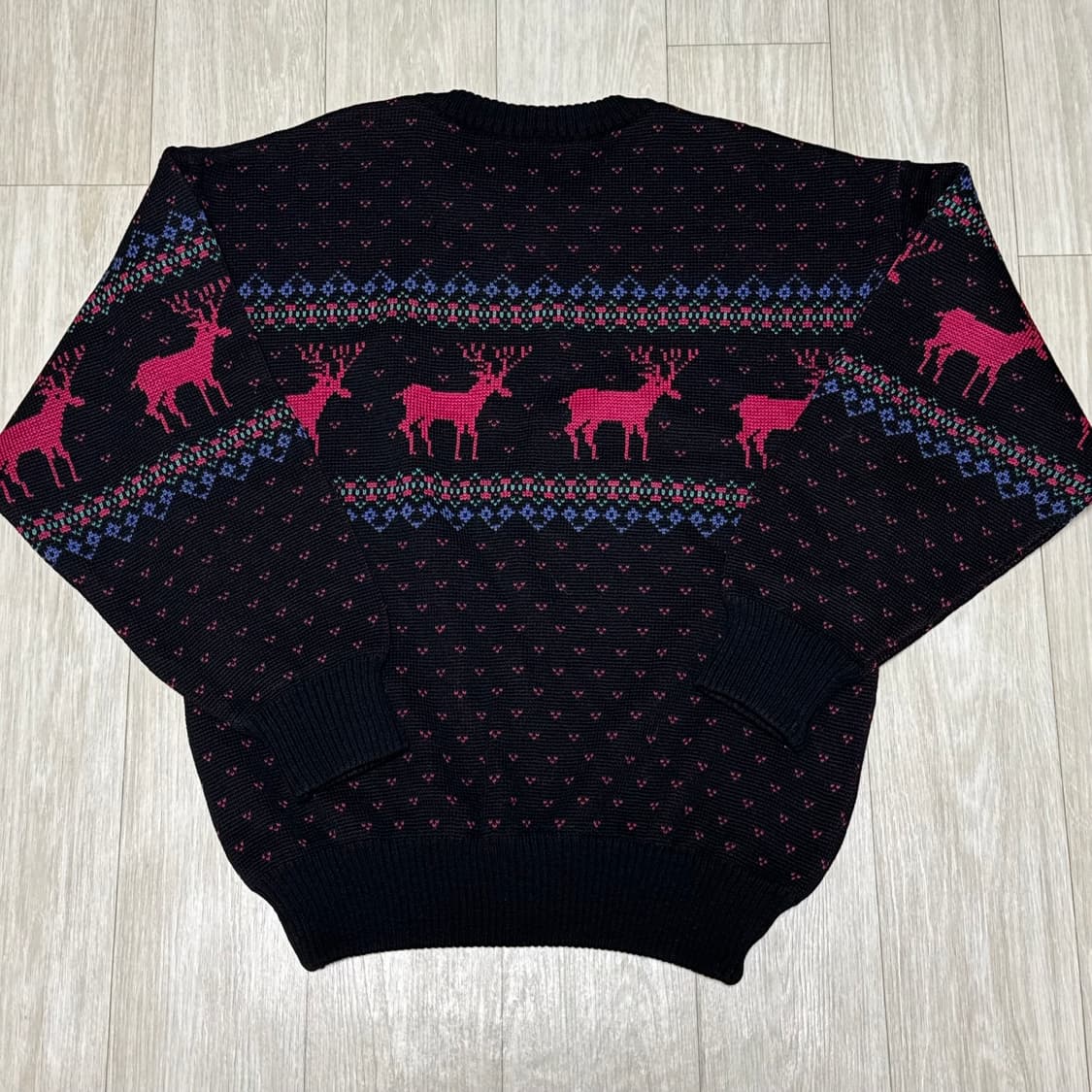 노르닉 패턴 니트 pure new wool 상품이미지5