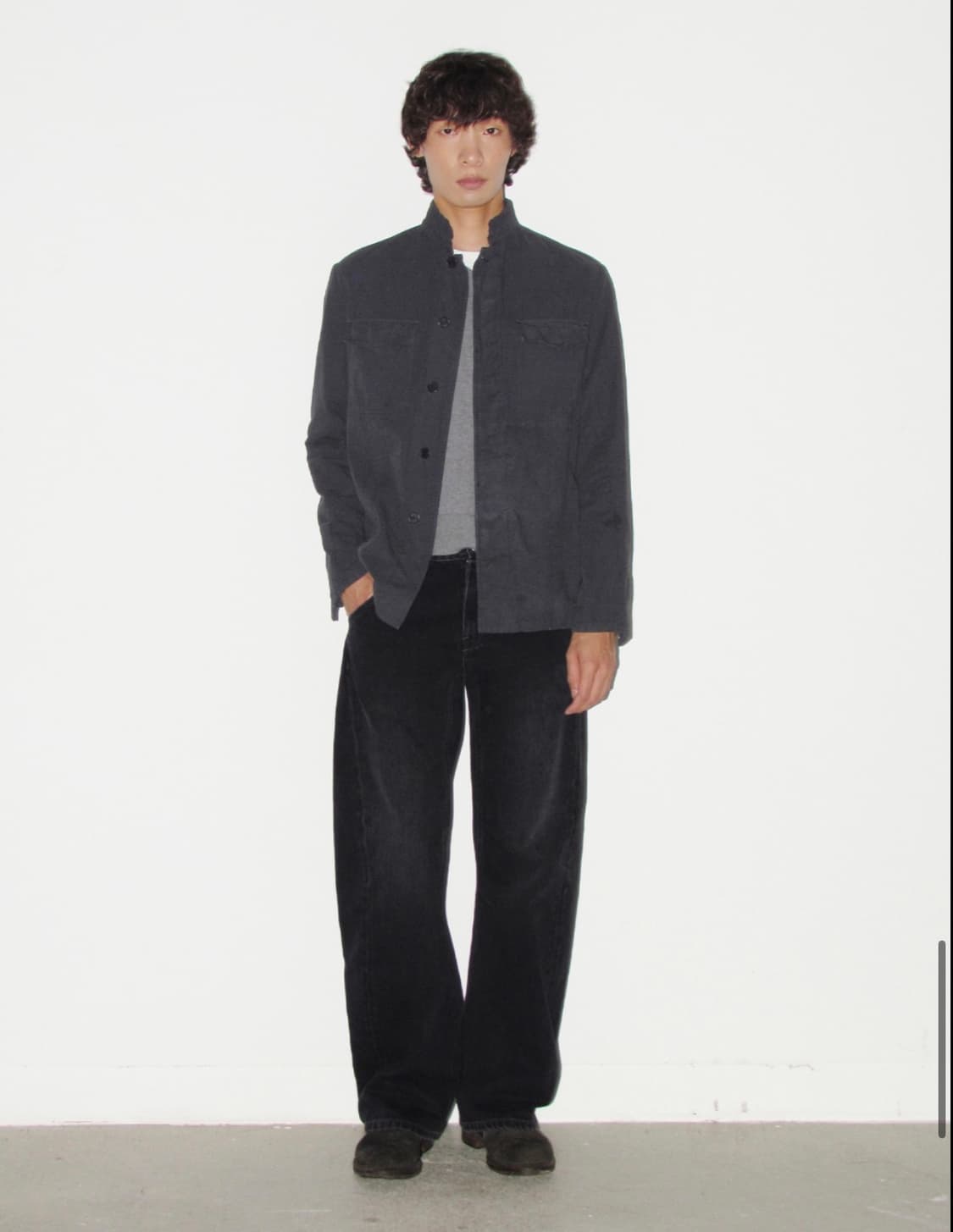 EE military shirt jacket charcoal 상품이미지2