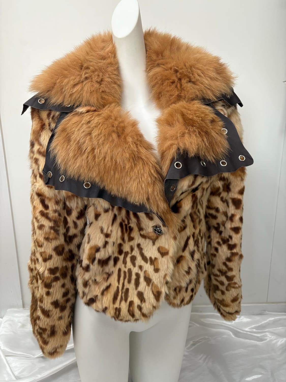 레오파드 퍼 자켓 상품이미지1