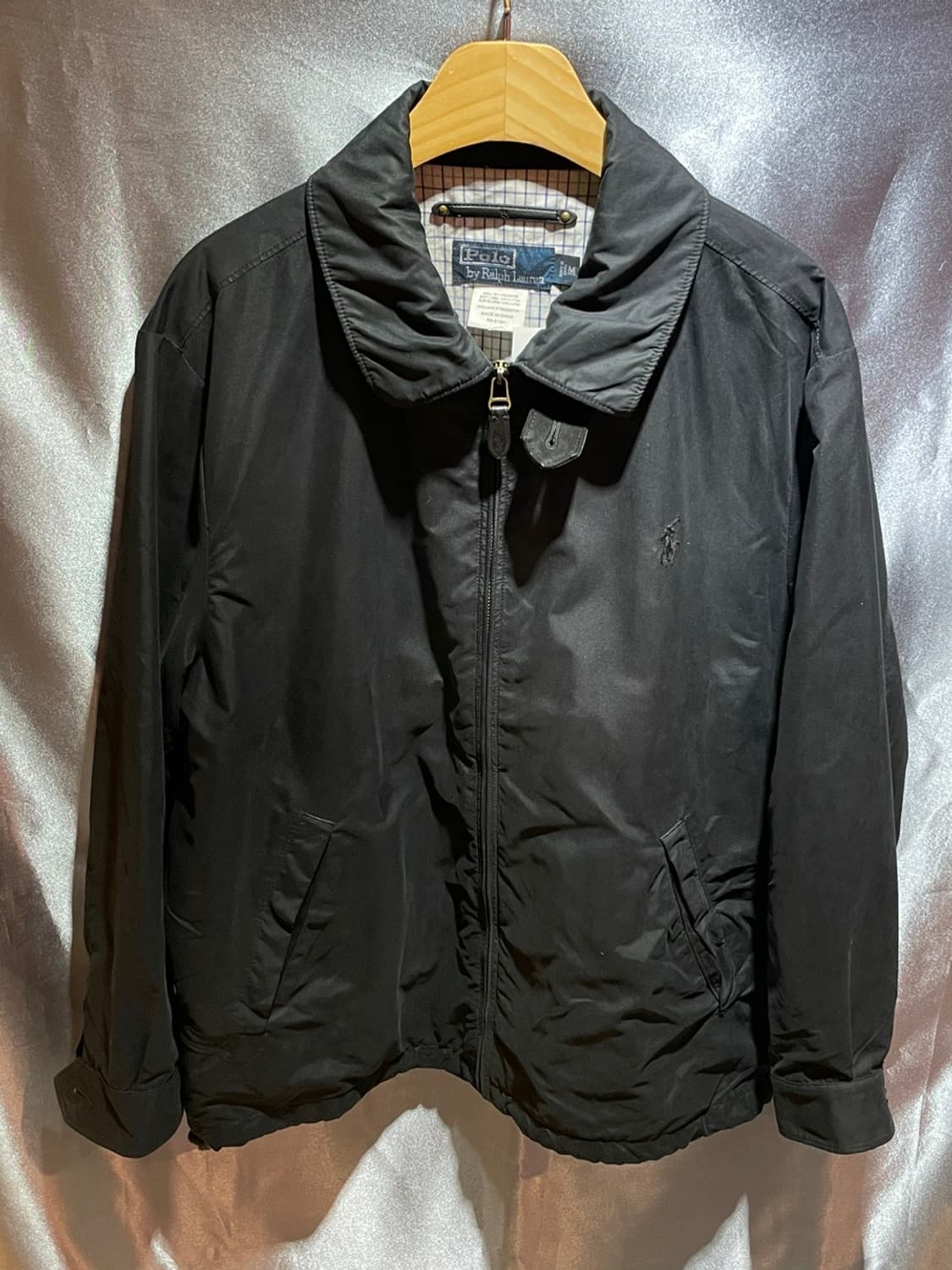 M 폴로랄프로렌 블랙 자수 로고 블루종 자켓 상품이미지2