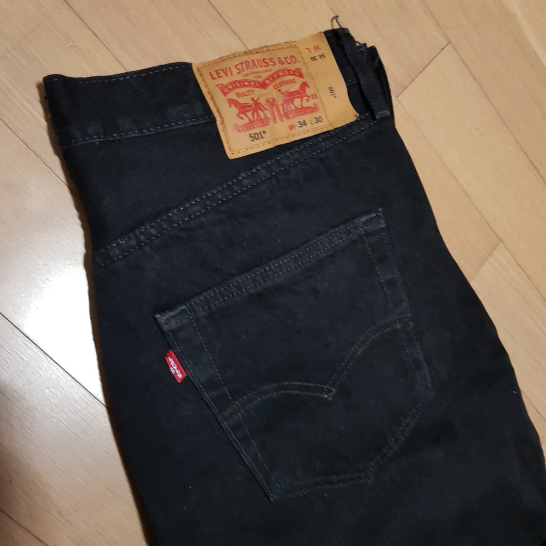 34인치 / 리바이스 501 / 블랙진 / 근당420 상품이미지2
