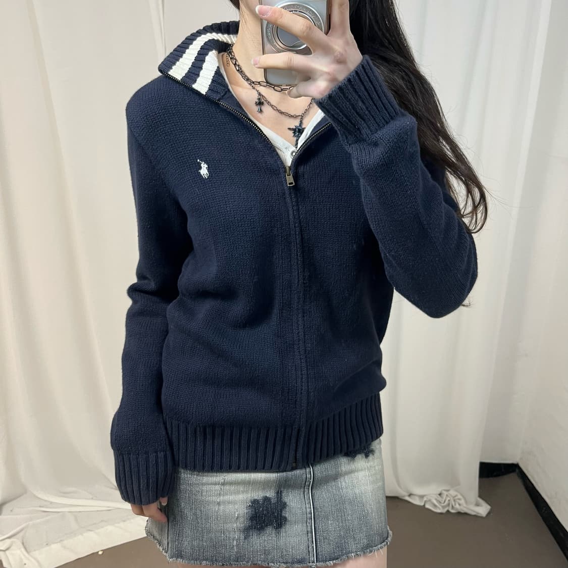 Polo Ralph Lauren navy zip-up 상품이미지3