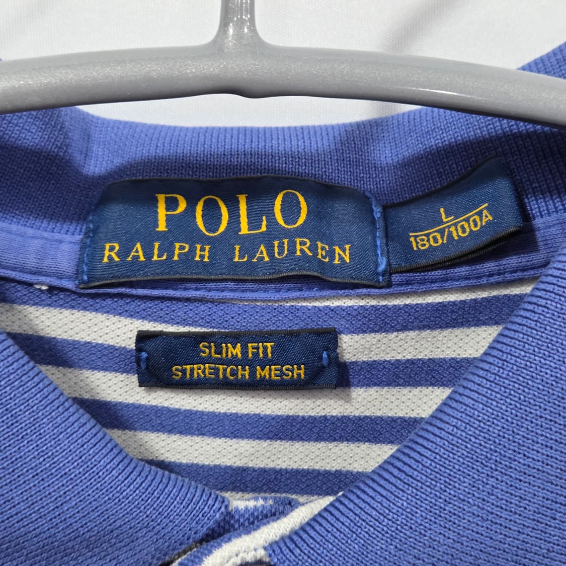 폴로랄프로렌 피케 스트라이프 반팔 카라티 L 상품이미지3