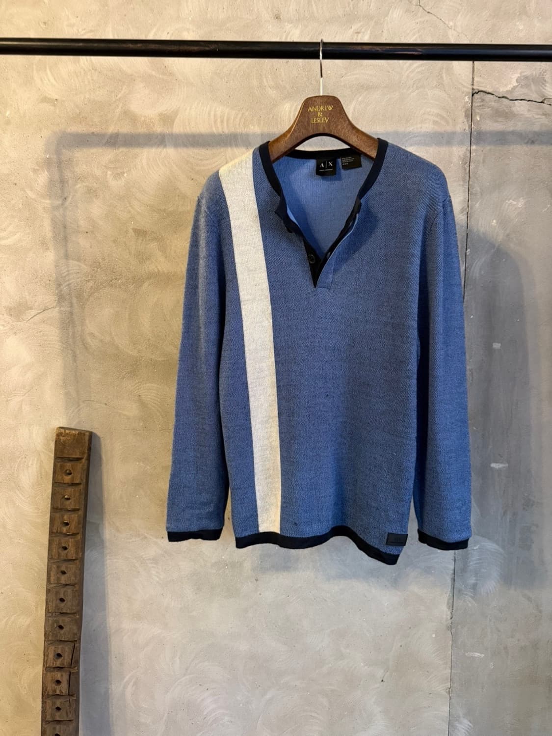 아르마니 익스체인지 헨리넥 니트 100 상품이미지10