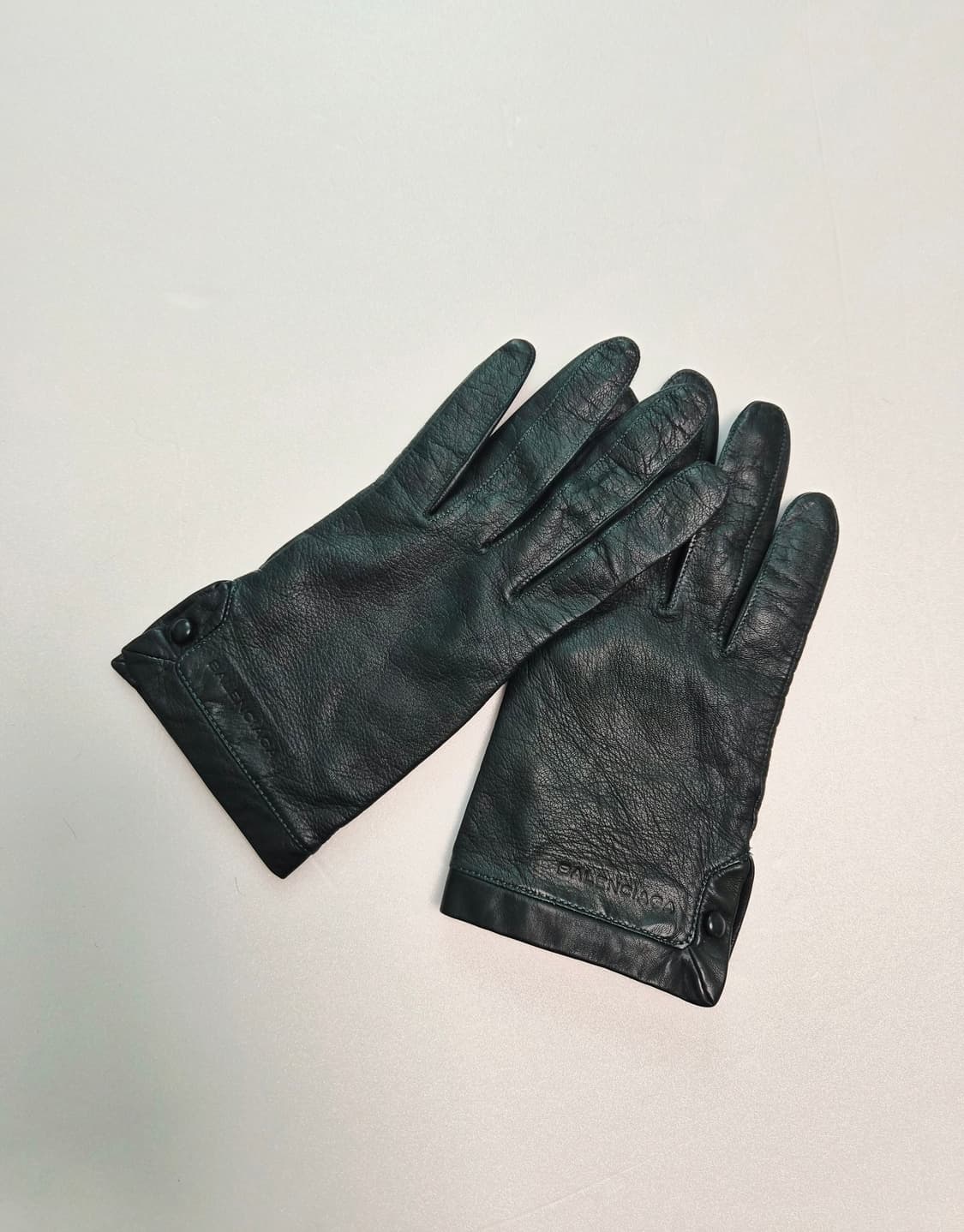 발렌시아가 다크그린 램스킨 여성 장갑 상품이미지4