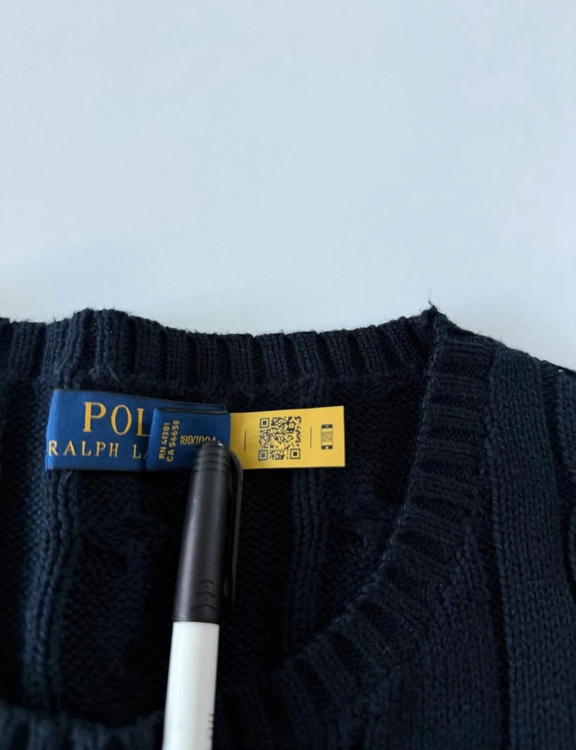 폴로 랄프로렌 네이비 케이블 니트 (QR) 상품이미지6