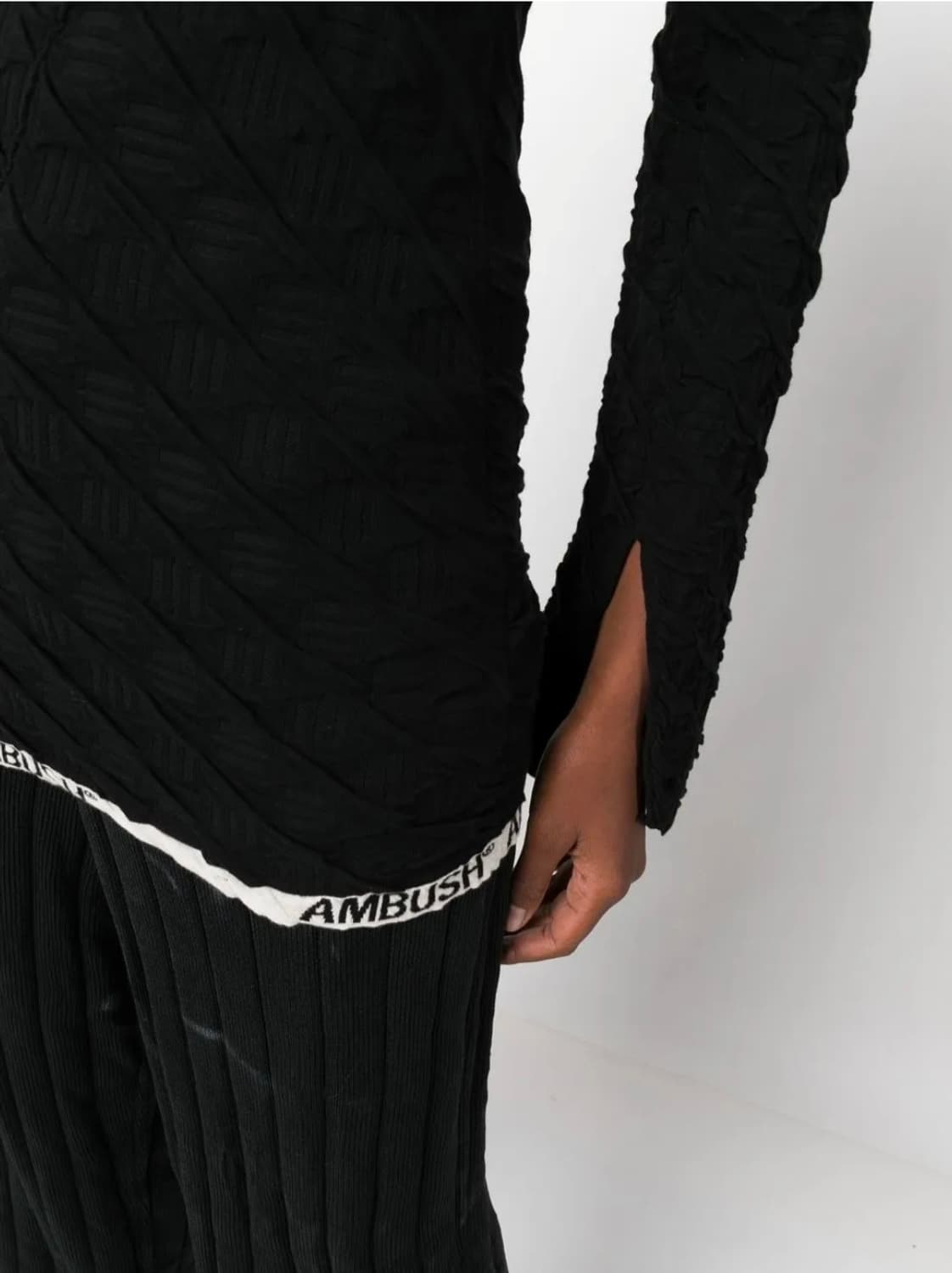 앰부쉬(AMBUSH) 로고 테이프 니트탑 S size 상품이미지3