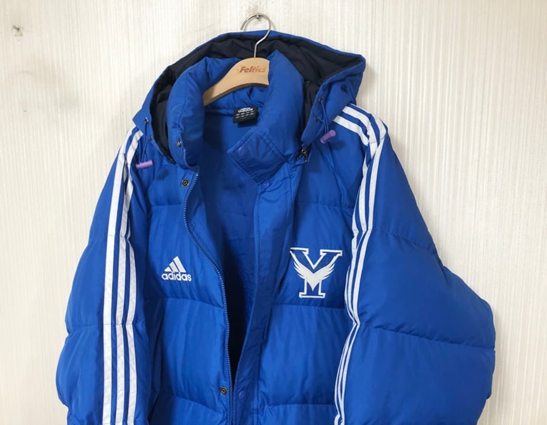 (지퍼고장) 아디다스 연세대학교 농구부 덕다운롱패딩자켓 110 상품이미지5