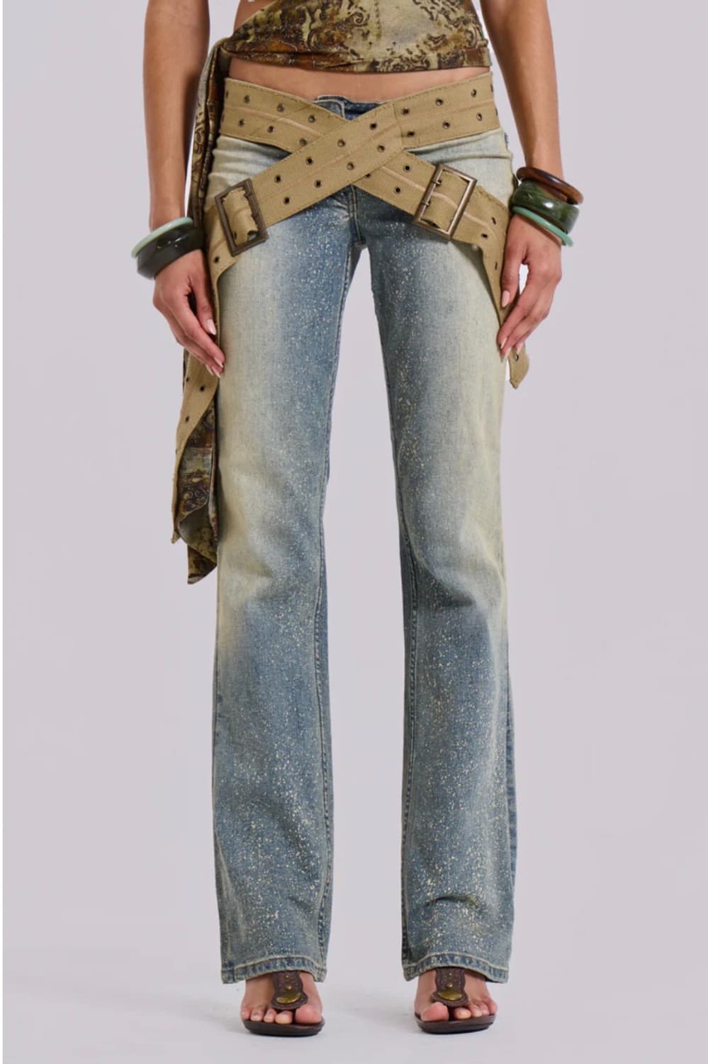 Strap Up Stonewash Jeans 28 상품이미지2