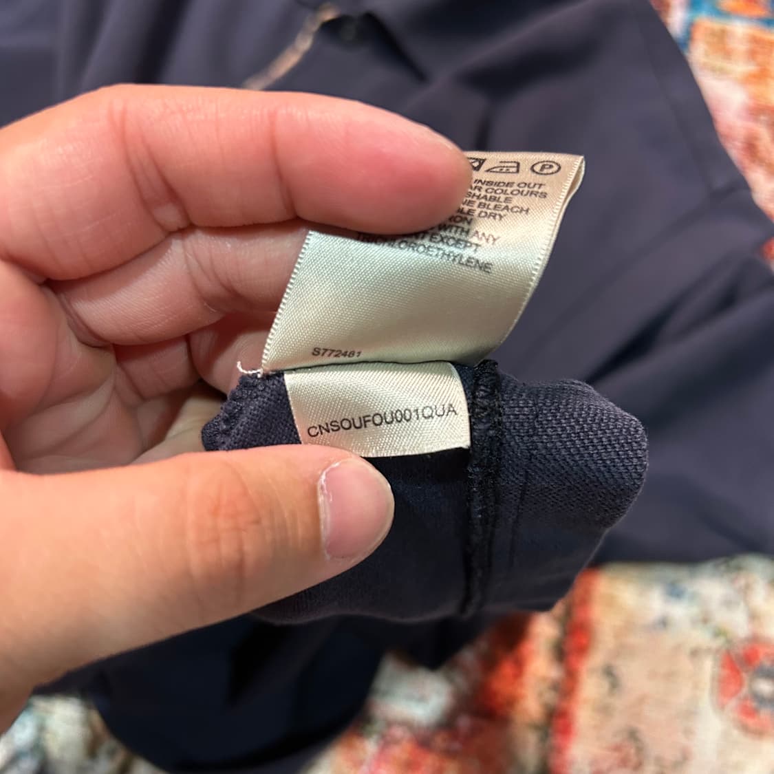 [L] 버버리 네이비 크롭핏 카라 반팔 상품이미지6