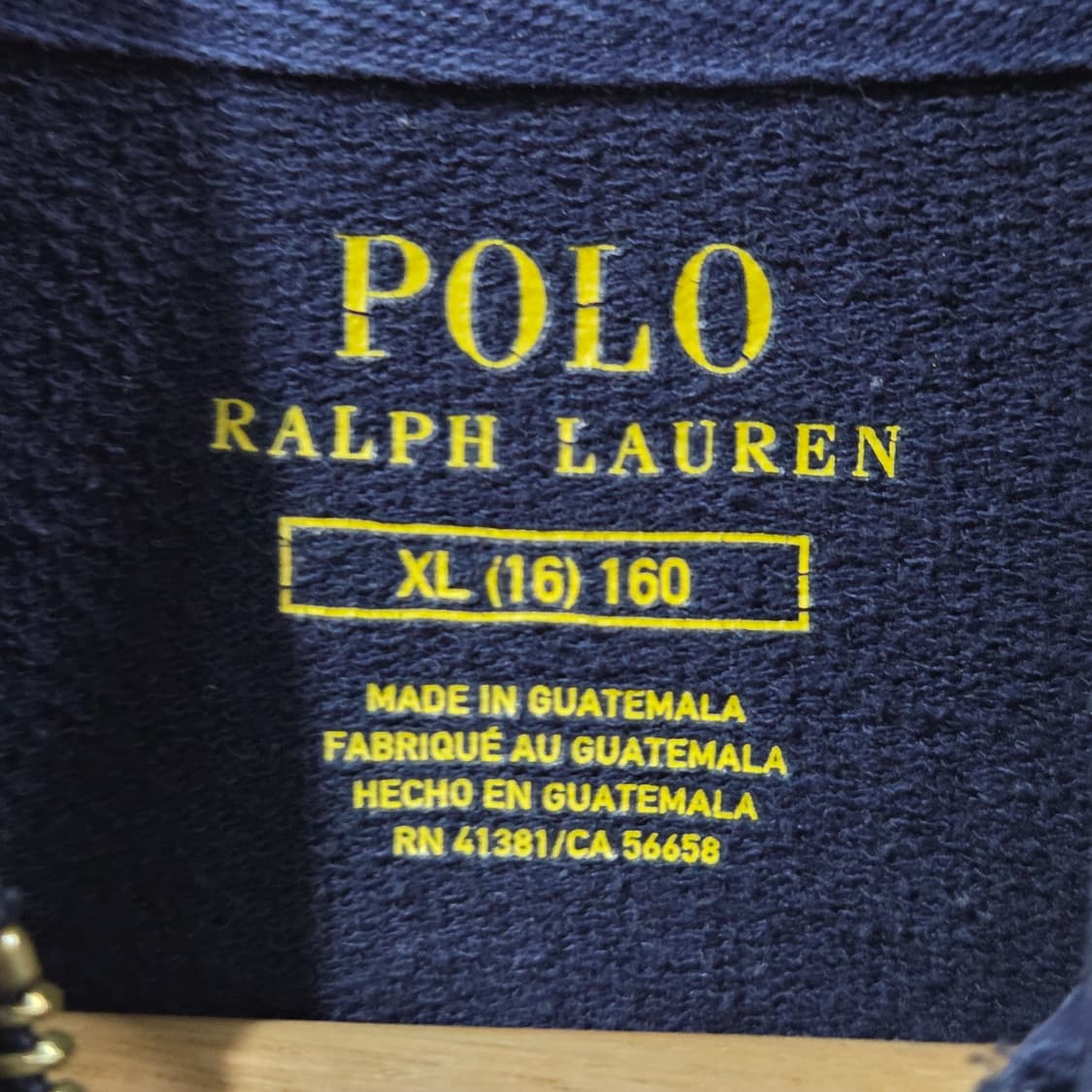 폴로랄프로렌 걸즈 스펠로고 후드집업 XL/16 상품이미지3