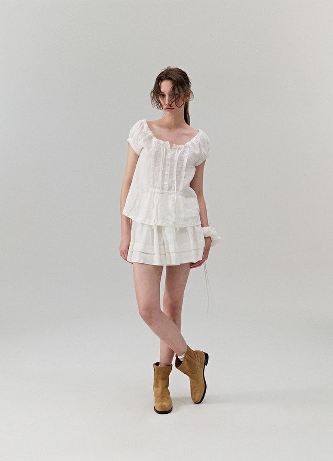 (set) 더바넷- pufleat linen blouse& besque 상품이미지3