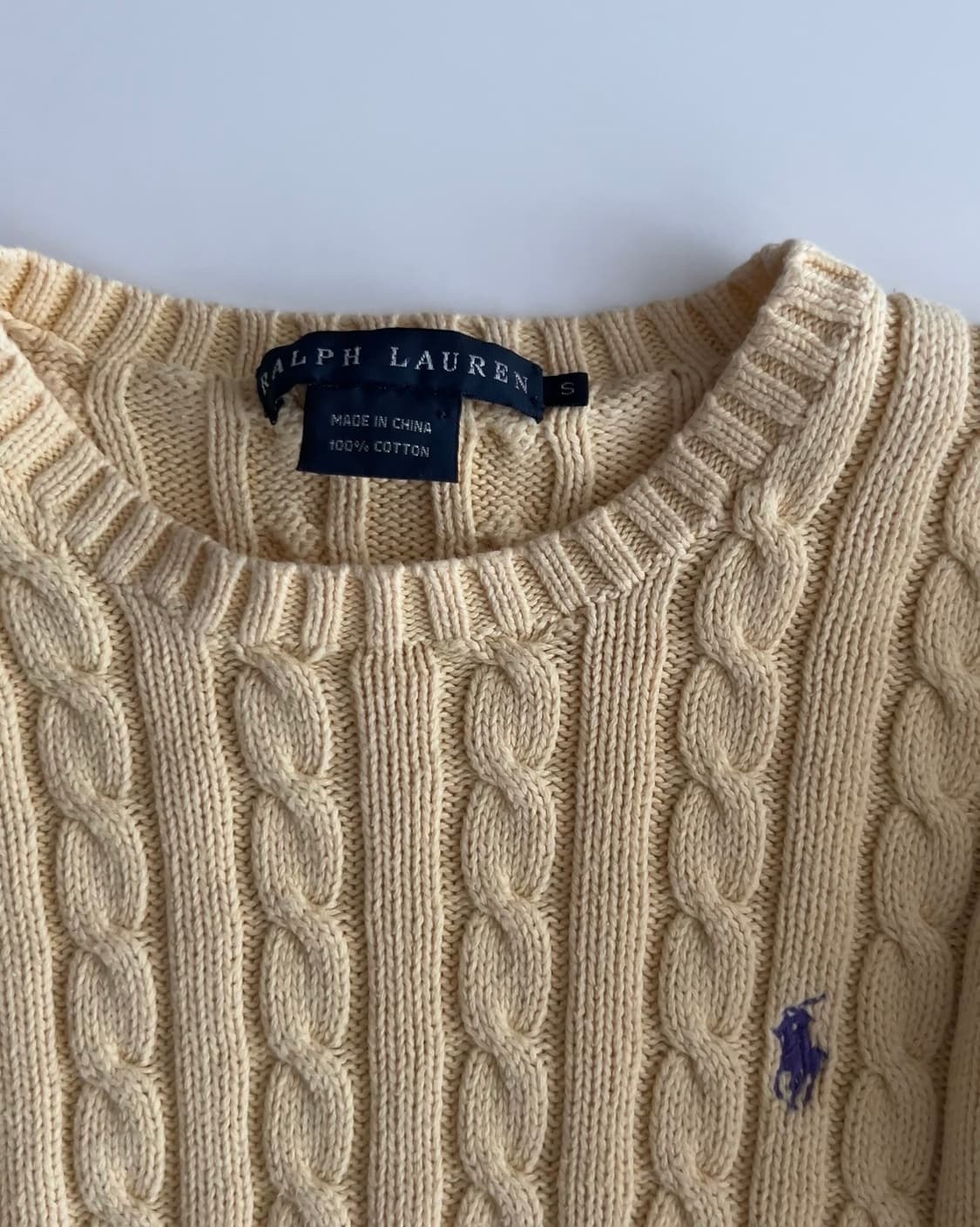 폴로 랄프로렌 케이블 니트 S 상품이미지4