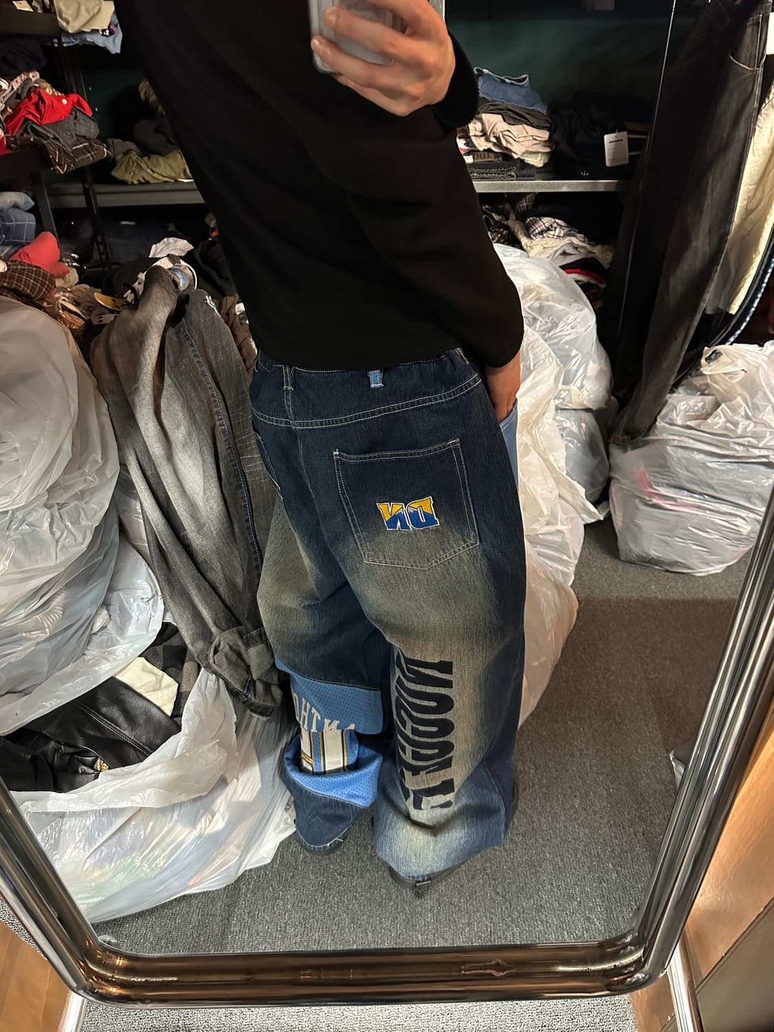 38) UNK NBA 덴버 와이드 힙합 데님팬츠 빅사이즈 상품이미지3