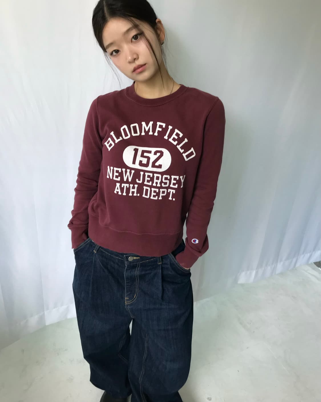 Champion x Earth 버건디 맨투맨 상품이미지2