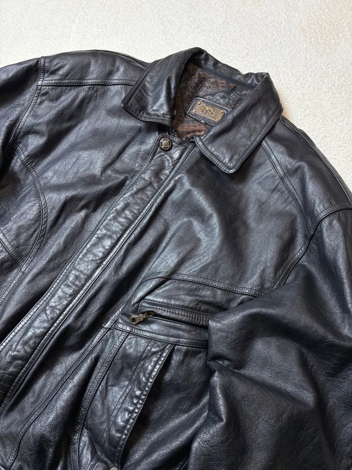 WinStan 90's A-1 리얼 레더 봄버 자켓 PN6377 상품이미지2