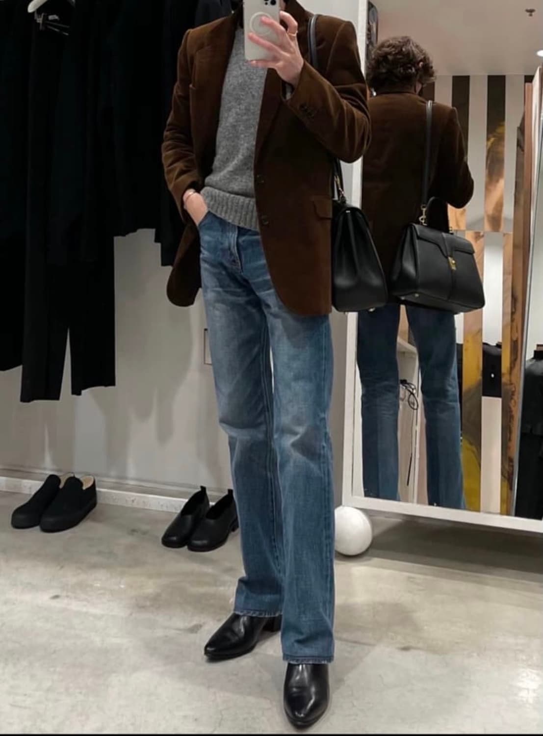 셀린느 19F/W 브라운 코듀로이 자켓 46사이즈 상품이미지3