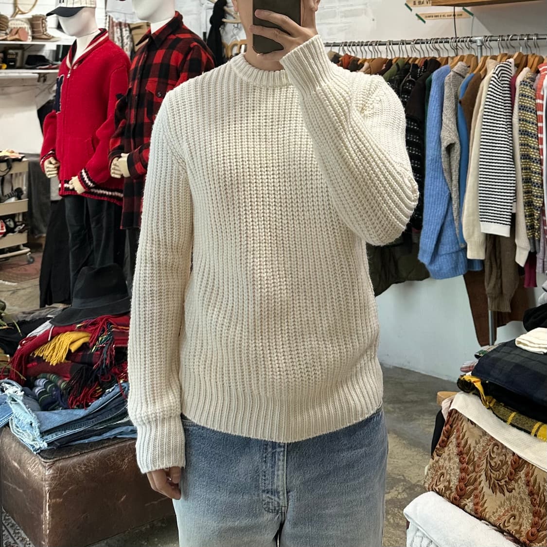 (착용컷) HARE 니트 (남성용 98) 상품이미지3