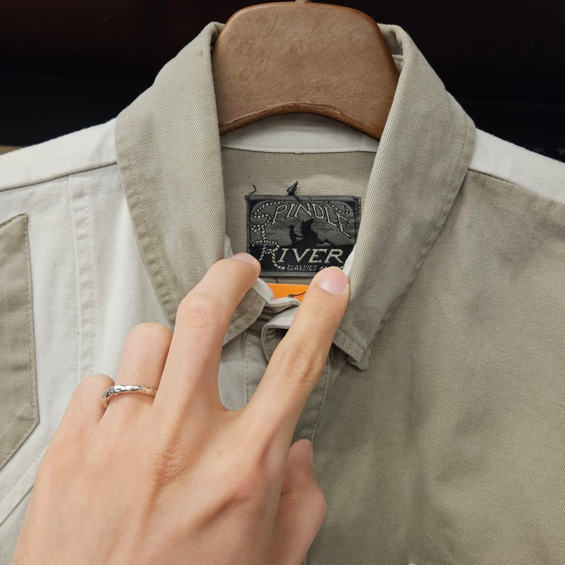 90s 클래식 웨스턴패치 체스트 포켓 워크 셔츠 N1129 상품이미지7