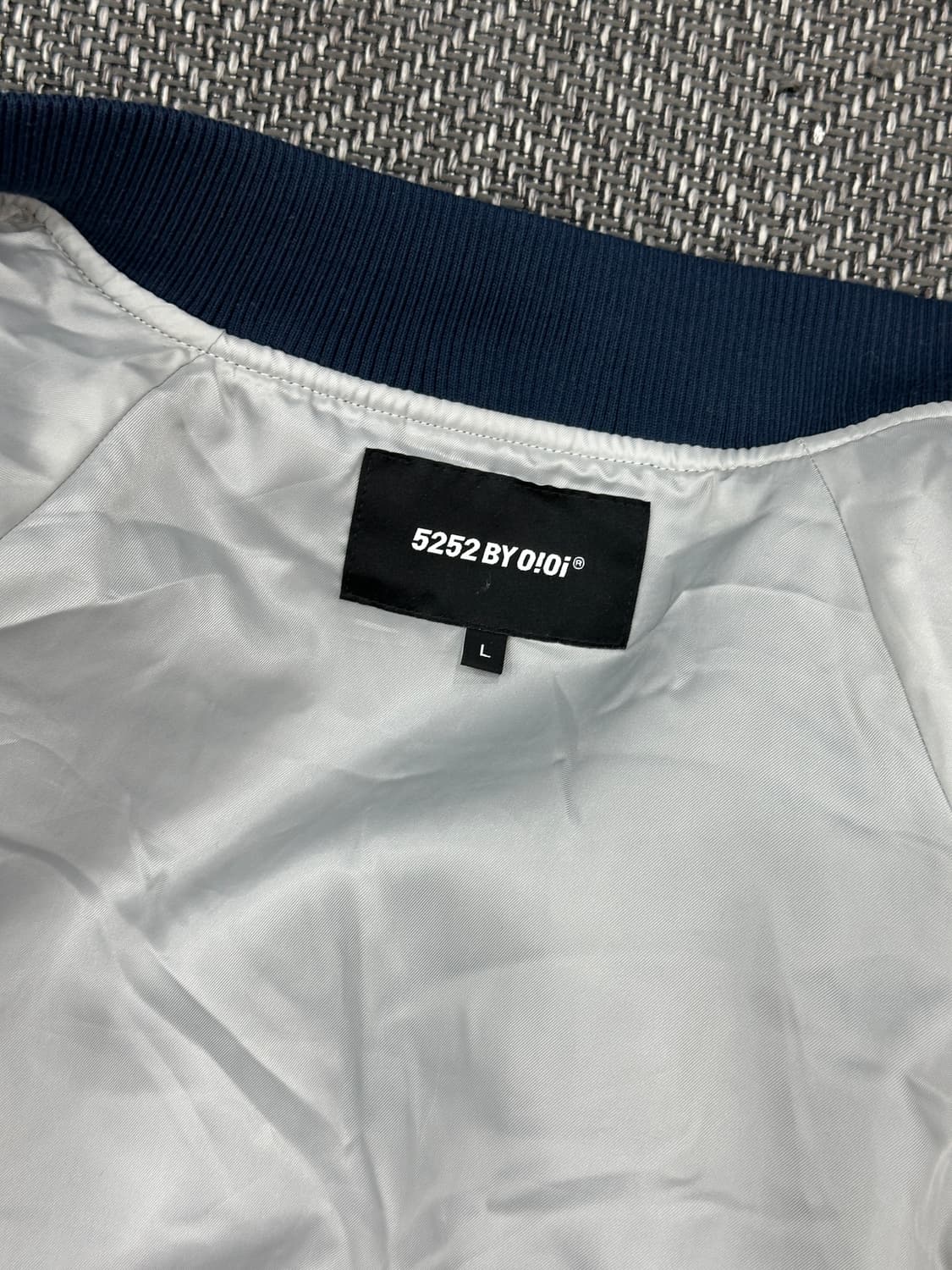 오아이오아이 뽀글이 덤블 자켓 네이비 상품이미지3