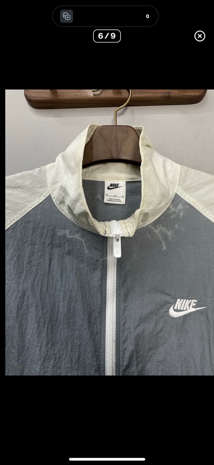 나이키 그레이 블랙 언라인드 프린팅 바람막이 A2472 상품이미지5