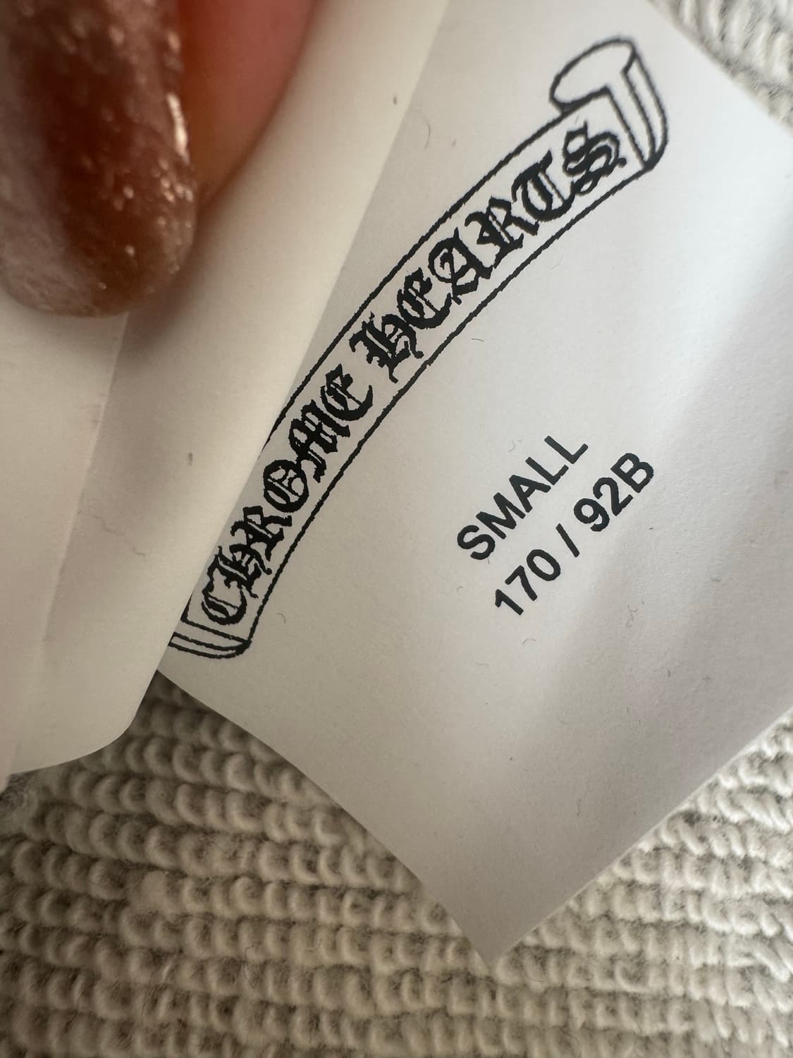 정품 크롬하츠 가죽패치 후드집업 그레이 색상 상품이미지4