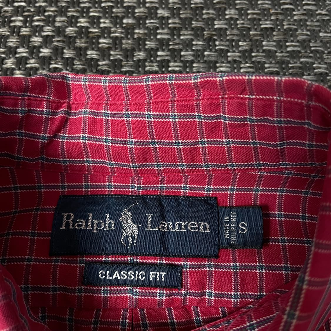 폴로랄프로렌 그린포니 핑크 체크패턴 긴팔 셔츠 클래식핏 S 상품이미지4